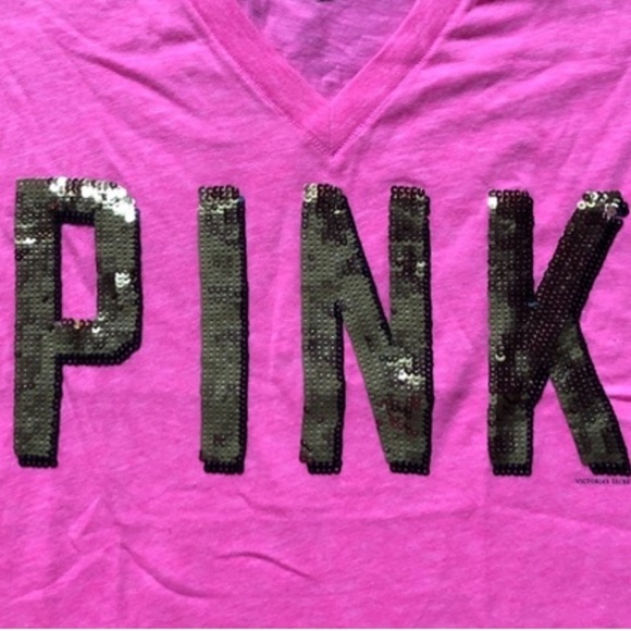 Vintage PINK Off White Velour Gold Bling Sequin Matching Set Size Large - Picture 13 of 15